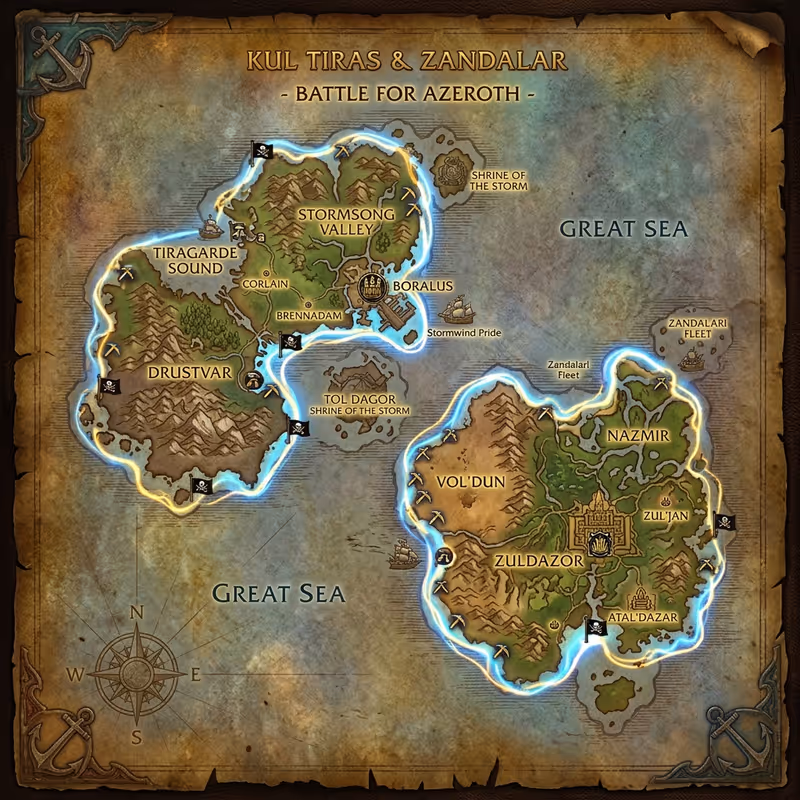Ruta de farmueo WoW 1-175