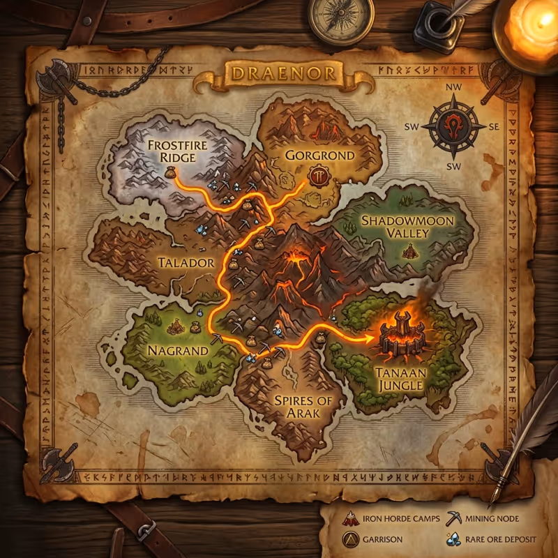 Ruta de farmueo WoW 1-100